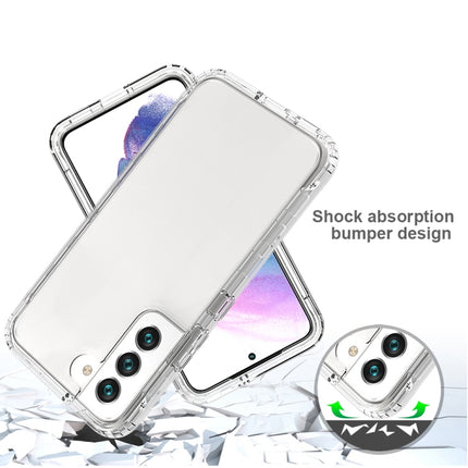 For Samsung Galaxy S22 5G Transparency Two-color Gradient PC+TPU Phone Case(Purple)-garmade.com