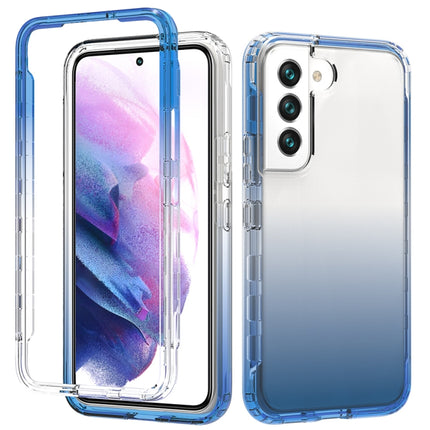 For Samsung Galaxy S22 5G Transparency Two-color Gradient PC+TPU Phone Case(Blue)-garmade.com