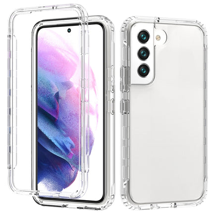 For Samsung Galaxy S22 5G Transparency Two-color Gradient PC+TPU Phone Case(Transparent)-garmade.com