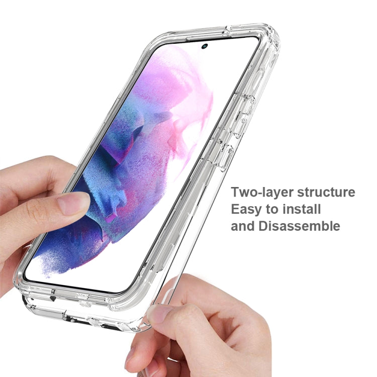 For Samsung Galaxy S22 5G Transparency Two-color Gradient PC+TPU Phone Case(Transparent)-garmade.com