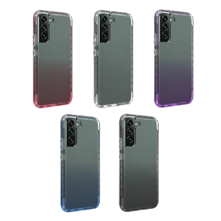 For Samsung Galaxy S22+ 5G Transparency Two-color Gradient PC+TPU Phone Case(Red)-garmade.com