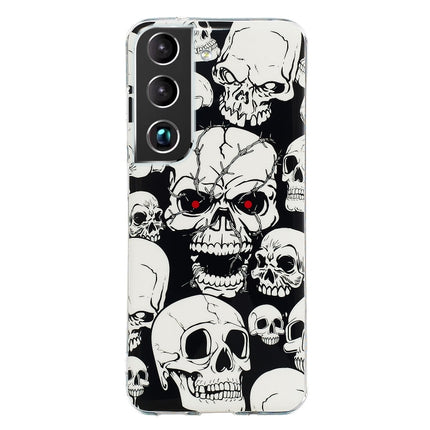 For Samsung Galaxy S22 5G Luminous TPU Protective Phone Case(Skull)-garmade.com