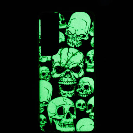 For Samsung Galaxy S22 5G Luminous TPU Protective Phone Case(Skull)-garmade.com