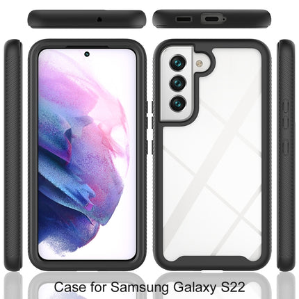 For Samsung Galaxy S22 5G Starry Sky Solid Color PC + TPU Phone Case(Dark Blue)-garmade.com