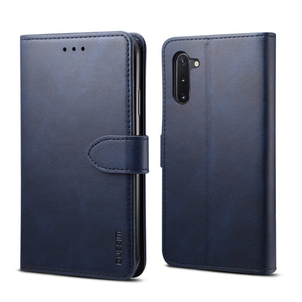 For Galaxy Note 10 GUSSIM Business Style Horizontal Flip Leather Case with Holder & Card Slots & Wallet(Blue)-garmade.com