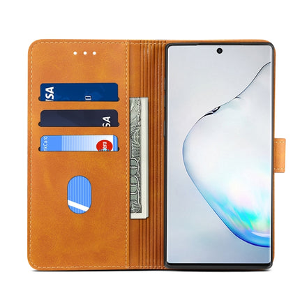 For Galaxy Note 10 GUSSIM Business Style Horizontal Flip Leather Case with Holder & Card Slots & Wallet(Khaki)-garmade.com