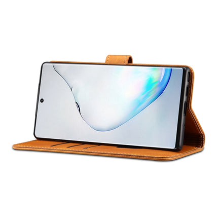 For Galaxy Note 10 GUSSIM Business Style Horizontal Flip Leather Case with Holder & Card Slots & Wallet(Khaki)-garmade.com