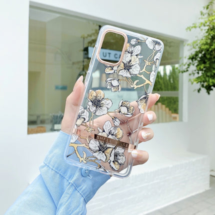 For Samsung Galaxy S22 5G Translucent Plating Flower Phone Case(Ewha)-garmade.com
