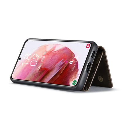 For Samsung Galaxy S22 5G DG.MING M1 Series 3-Fold Multi Card Wallet Phone Case(Coffee)-garmade.com