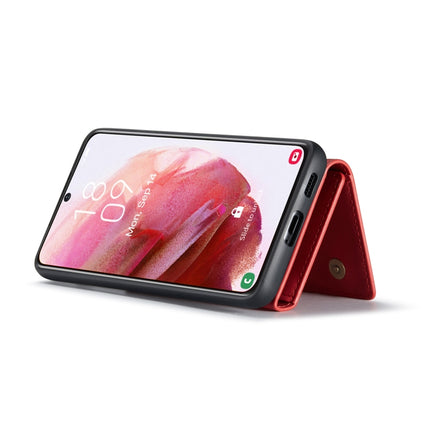For Samsung Galaxy S22 5G DG.MING M1 Series 3-Fold Multi Card Wallet Phone Case(Red)-garmade.com