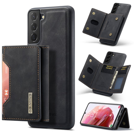 For Samsung Galaxy S22 5G DG.MING M2 Series 3-Fold Multi Card Bag Back Cover Phone Case(Black)-garmade.com
