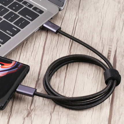 140W USB 2.0 USB-C / Type-C Male to USB-C / Type-C Male Braided Data Cable, Cable Length:2m(Black)-garmade.com