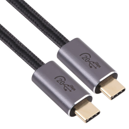 20Gbps USB 3.2 USB-C / Type-C Male to USB-C / Type-C Male Braided Data Cable, Cable Length:0.5m(Black)-garmade.com