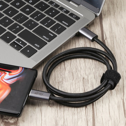 20Gbps USB 3.2 USB-C / Type-C Male to USB-C / Type-C Male Braided Data Cable, Cable Length:0.5m(Black)-garmade.com