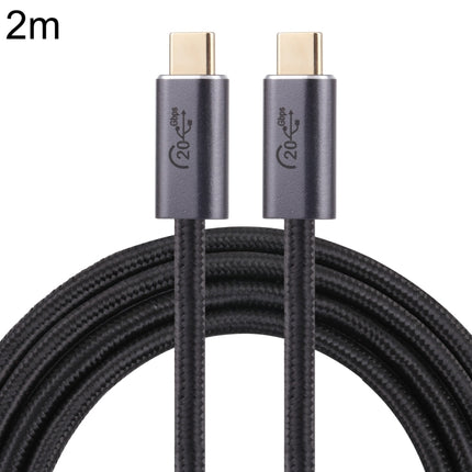 20Gbps USB 3.2 USB-C / Type-C Male to USB-C / Type-C Male Braided Data Cable, Cable Length:2m(Black)-garmade.com
