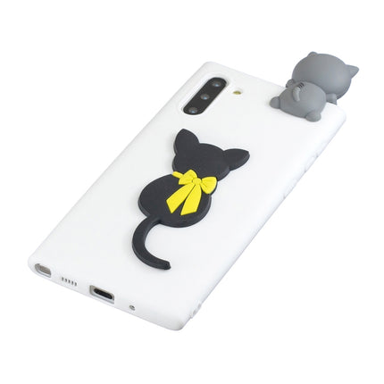For Galaxy Note 10 3D Cartoon Pattern Shockproof TPU Protective Case(Little Black Cat)-garmade.com