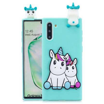 For Galaxy Note 10 3D Cartoon Pattern Shockproof TPU Protective Case(Couple Unicorn)-garmade.com