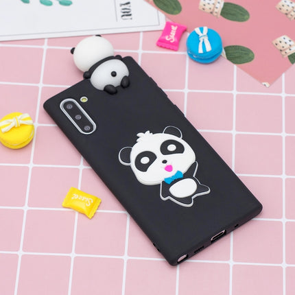 For Galaxy Note 10 3D Cartoon Pattern Shockproof TPU Protective Case(Blue Bow Panda)-garmade.com