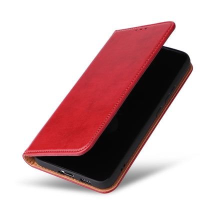 For Samsung Galaxy S22+ 5G Fierre Shann PU Genuine Leather Texture Leather Phone Case(Red)-garmade.com