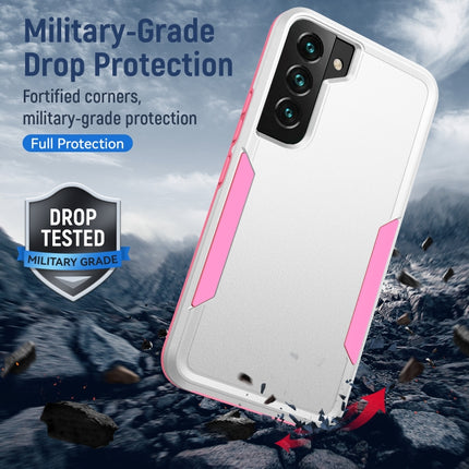 For Samsung Galaxy S22+ 5G Pioneer Armor Heavy Duty PC + TPU Phone Case(White)-garmade.com