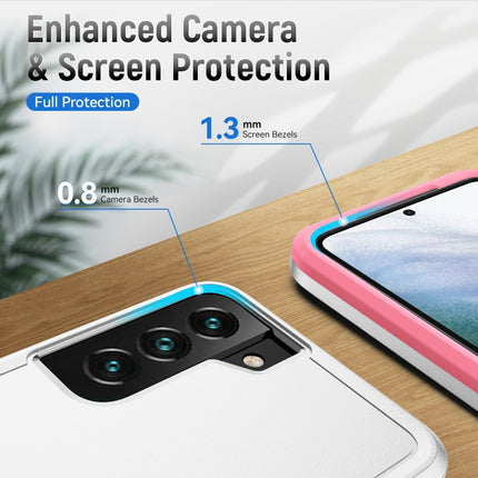 For Samsung Galaxy S22+ 5G Pioneer Armor Heavy Duty PC + TPU Phone Case(White)-garmade.com