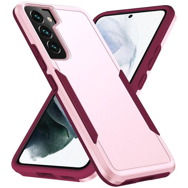 For Samsung Galaxy S22+ 5G Pioneer Armor Heavy Duty PC + TPU Phone Case(Pink)-garmade.com