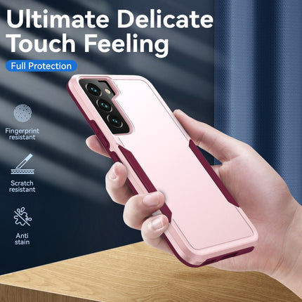 For Samsung Galaxy S22+ 5G Pioneer Armor Heavy Duty PC + TPU Phone Case(Pink)-garmade.com