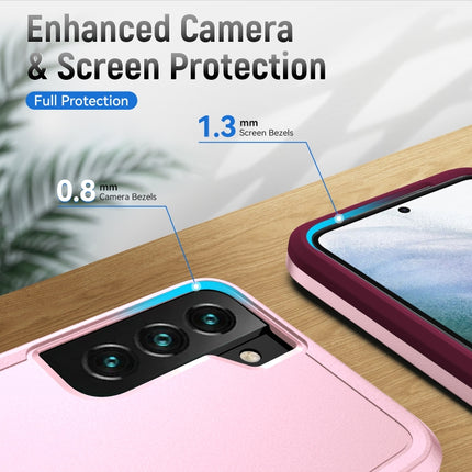 For Samsung Galaxy S22+ 5G Pioneer Armor Heavy Duty PC + TPU Phone Case(Pink)-garmade.com