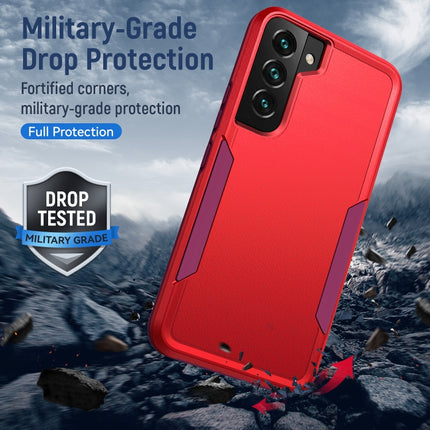 For Samsung Galaxy S22+ 5G Pioneer Armor Heavy Duty PC + TPU Phone Case(Red)-garmade.com