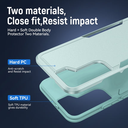 For Samsung Galaxy S22+ 5G Pioneer Armor Heavy Duty PC + TPU Phone Case(Green)-garmade.com
