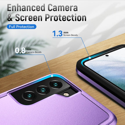 For Samsung Galaxy S22+ 5G Pioneer Armor Heavy Duty PC + TPU Phone Case(Purple Black)-garmade.com