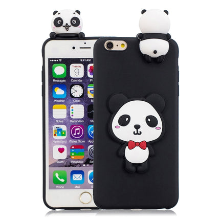 For iPhone 6 & 6s 3D Cartoon Pattern Shockproof TPU Protective Case(Red Bow Panda)-garmade.com