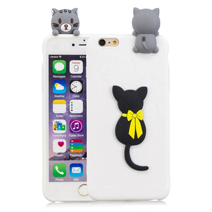 For iPhone 6 & 6s 3D Cartoon Pattern Shockproof TPU Protective Case(Little Black Cat)-garmade.com