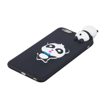For iPhone 6 & 6s 3D Cartoon Pattern Shockproof TPU Protective Case(Blue Bow Panda)-garmade.com