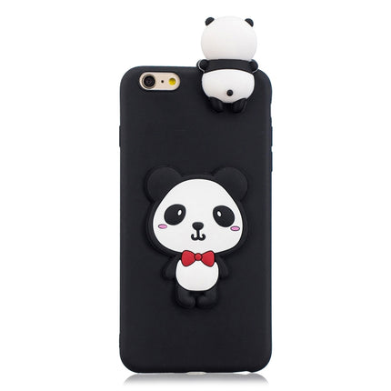 For iPhone 6 Plus & 6s Plus 3D Cartoon Pattern Shockproof TPU Protective Case(Red Bow Panda)-garmade.com