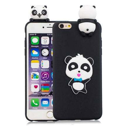 For iPhone 6 Plus & 6s Plus 3D Cartoon Pattern Shockproof TPU Protective Case(Blue Bow Panda)-garmade.com