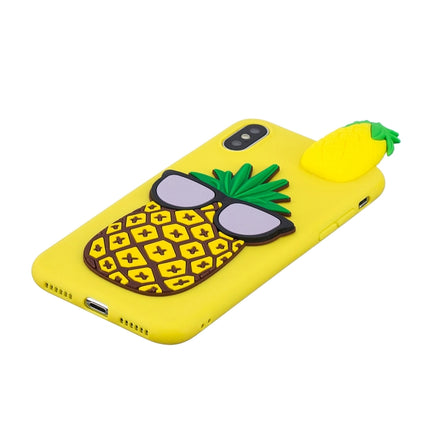 For iPhone XR 3D Cartoon Pattern Shockproof TPU Protective Case(Big Pineapple)-garmade.com
