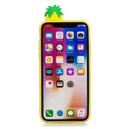 For iPhone XS Max 3D Cartoon Pattern Shockproof TPU Protective Case(Big Pineapple)-garmade.com