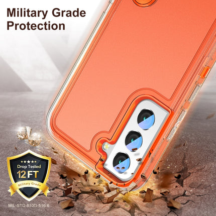 For Samsung Galaxy S22+ 5G 3 in 1 Rugged Holder Phone Case(Transparent)-garmade.com