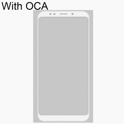 Front Screen Outer Glass Lens with OCA Optically Clear Adhesive for Xiaomi Redmi 5 Plus(White)-garmade.com