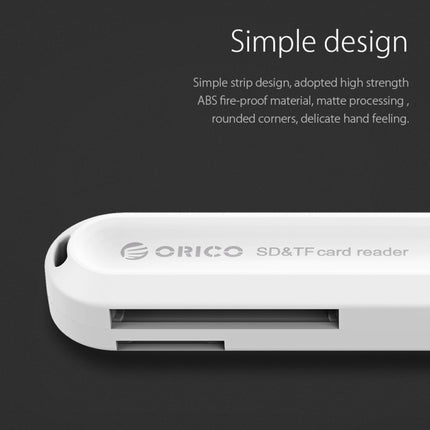 ORICO CRS21 USB3.0 TF / SD Card Reader(White)-garmade.com