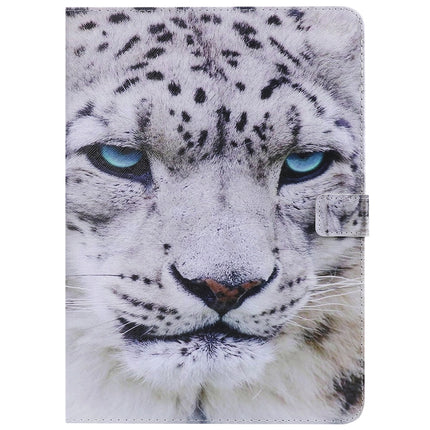 For iPad Pro 11 (2018) Colored Drawing Pattern Horizontal Flip PU Leather Case with Holder & Card Slots & Wallet(White Panther)-garmade.com