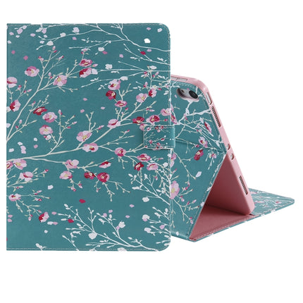 For iPad Pro 11 (2018) Colored Drawing Pattern Horizontal Flip PU Leather Case with Holder & Card Slots & Wallet(Apricot Tree)-garmade.com