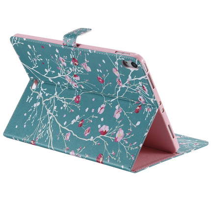 For iPad Pro 11 (2018) Colored Drawing Pattern Horizontal Flip PU Leather Case with Holder & Card Slots & Wallet(Apricot Tree)-garmade.com