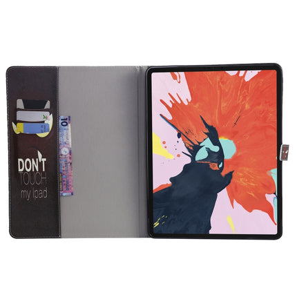 for iPad Pro 12.9 (2018) Colored Drawing Pattern Horizontal Flip PU Leather Case with Holder & Card Slots & Wallet (Eye)-garmade.com
