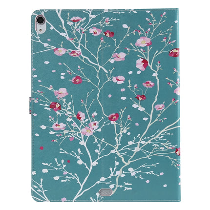 for iPad Pro 12.9 (2018) Colored Drawing Pattern Horizontal Flip PU Leather Case with Holder & Card Slots & Wallet (Apricot Tree)-garmade.com
