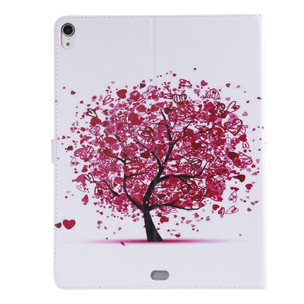for iPad Pro 12.9 (2018) Colored Drawing Pattern Horizontal Flip PU Leather Case with Holder & Card Slots & Wallet (Colored Tree)-garmade.com