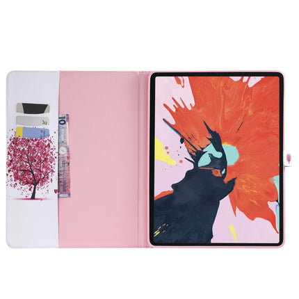 for iPad Pro 12.9 (2018) Colored Drawing Pattern Horizontal Flip PU Leather Case with Holder & Card Slots & Wallet (Colored Tree)-garmade.com