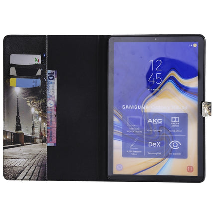 For Galaxy Tab S4 10.5 T830 / T835 Colored Drawing Pattern Horizontal Flip PU Leather Case with Holder & Card Slots & Wallet (Cityscape)-garmade.com