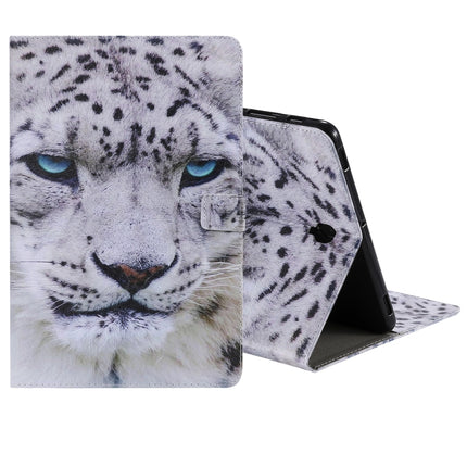 For Galaxy Tab S4 10.5 T830 / T835 Colored Drawing Pattern Horizontal Flip PU Leather Case with Holder & Card Slots & Wallet (White Panther)-garmade.com